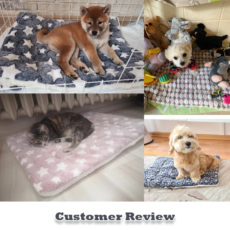Soft Flannel Dog Blanket – Warm, Cosy Fleece Mat for Sofa, Bed & Crate