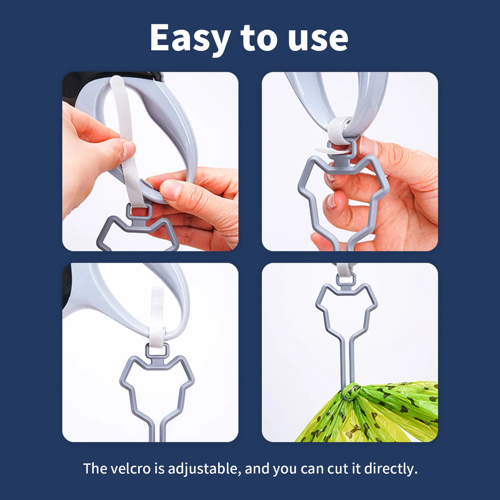 Hands-Free Dog Poop Bag Dispenser – Clip-On Holder for Any Leash