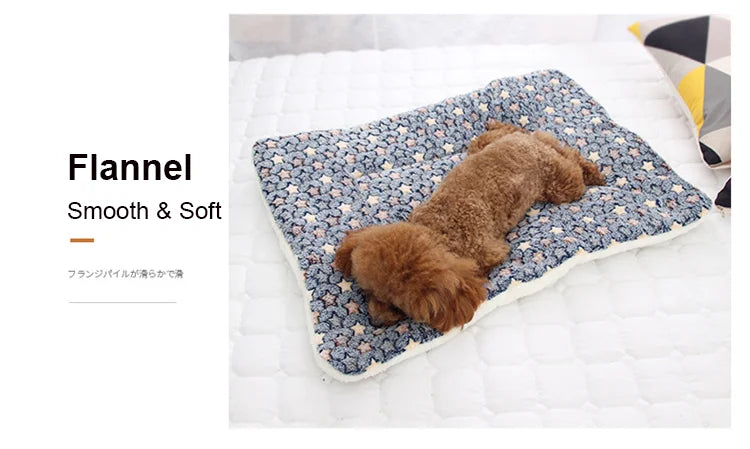 Soft Flannel Dog Blanket – Warm, Cosy Fleece Mat for Sofa, Bed & Crate