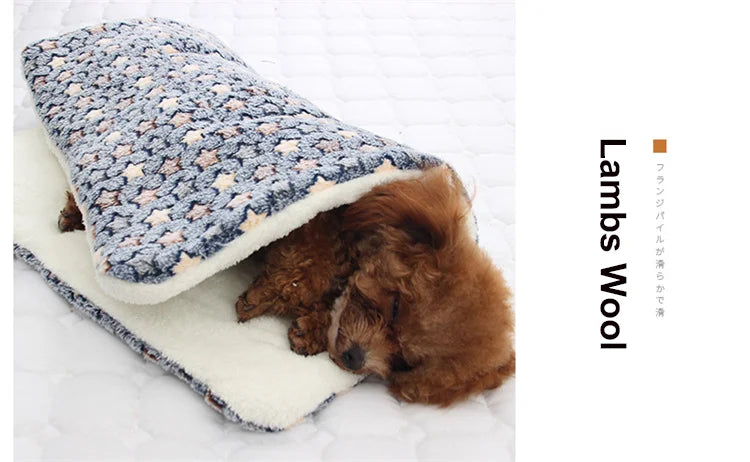 Soft Flannel Dog Blanket – Warm, Cosy Fleece Mat for Sofa, Bed & Crate