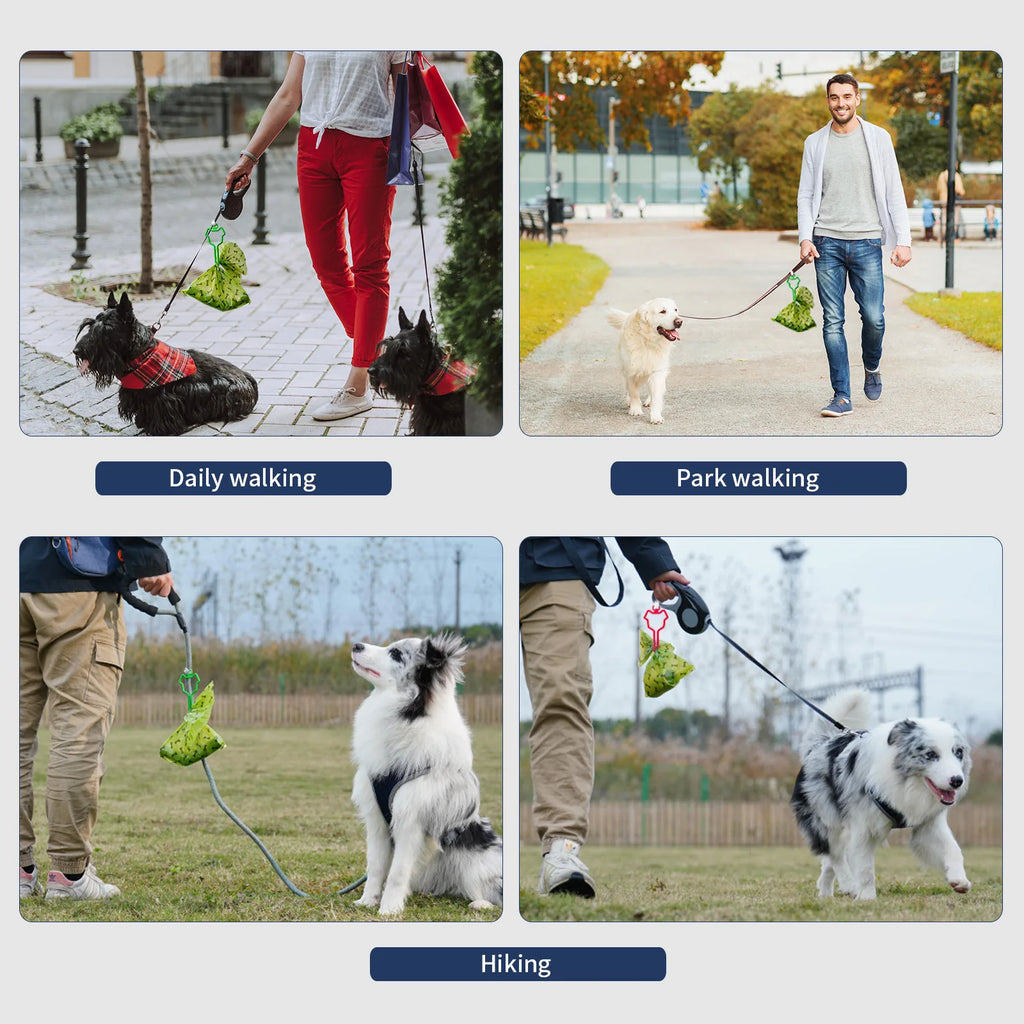 Hands-Free Dog Poop Bag Dispenser – Clip-On Holder for Any Leash