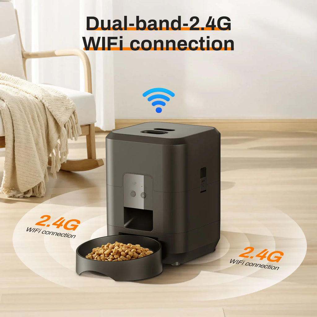 Smart Automatic Dog Feeder – Timed Portion Control, Wi-Fi or Button Model