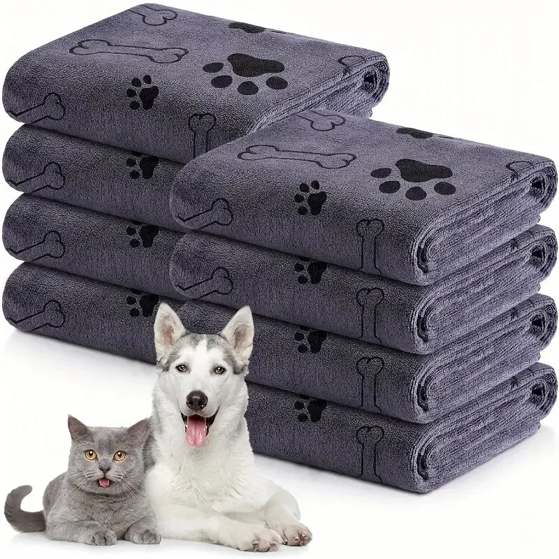 Quick-Drying Microfiber Dog Towel – Super-Absorbent Bath Towel (1, 2 or 4 Pack)