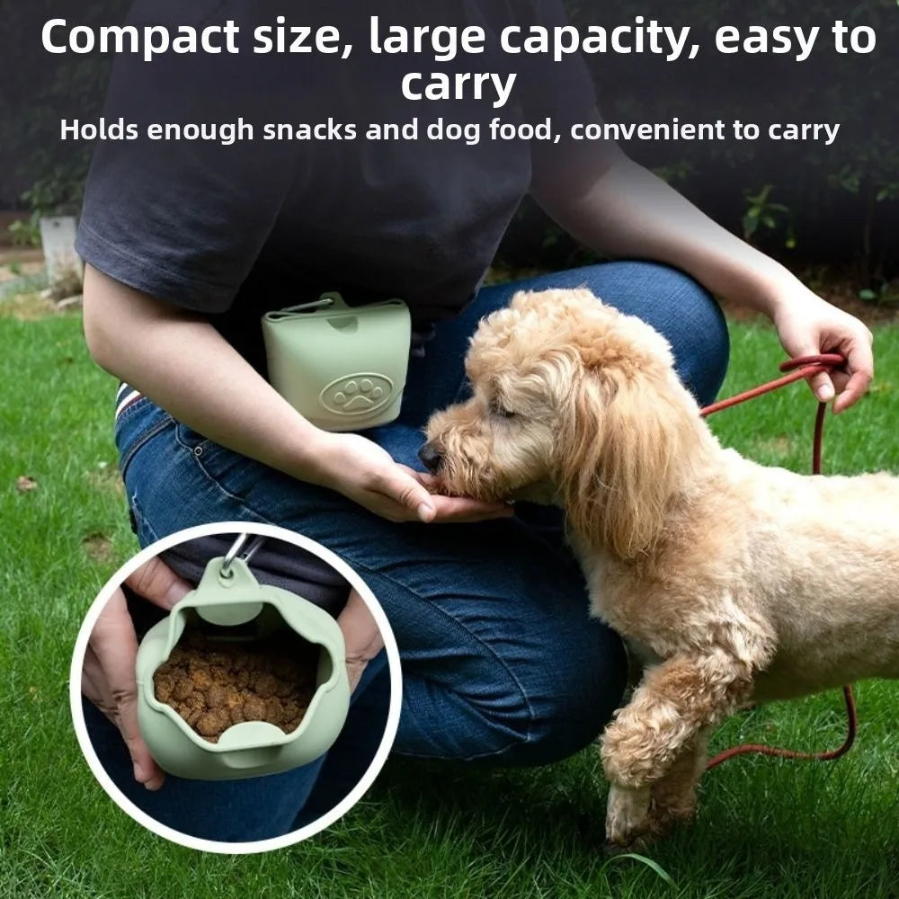 Silicone Dog Treat Pouch – Magnetic, Hands-Free Training Bag with Waist Clip