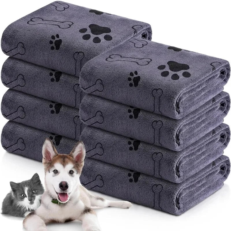 Quick-Drying Microfiber Dog Towel – Super-Absorbent Bath Towel (1, 2 or 4 Pack)