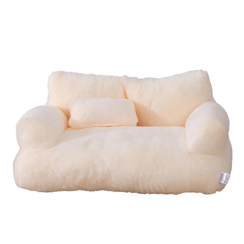 Fluffy Pet Sofa Bed – Removable, Washable & Non-Slip for Small Dogs