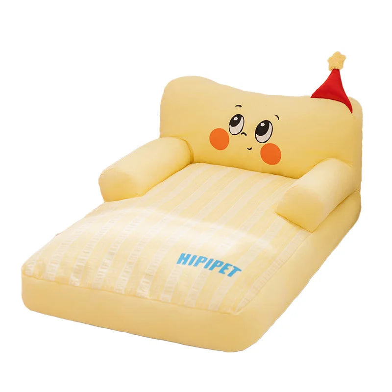 Warm Plush Dog Sofa Bed – Soft Winter Cushion for Small & Large Dogs