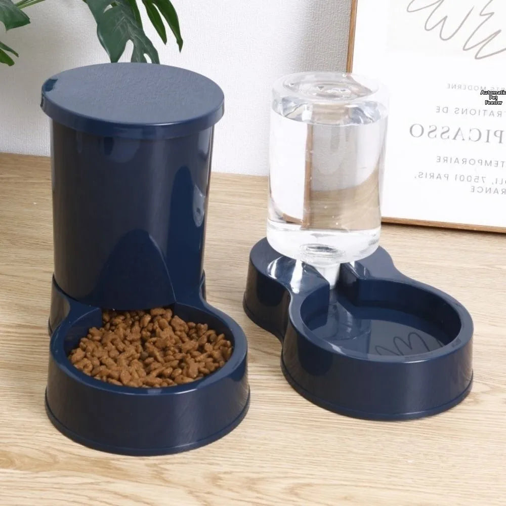 Automatic Gravity Dog Feeder or Water Dispenser – 1.2 L Water / 1.5 kg Food