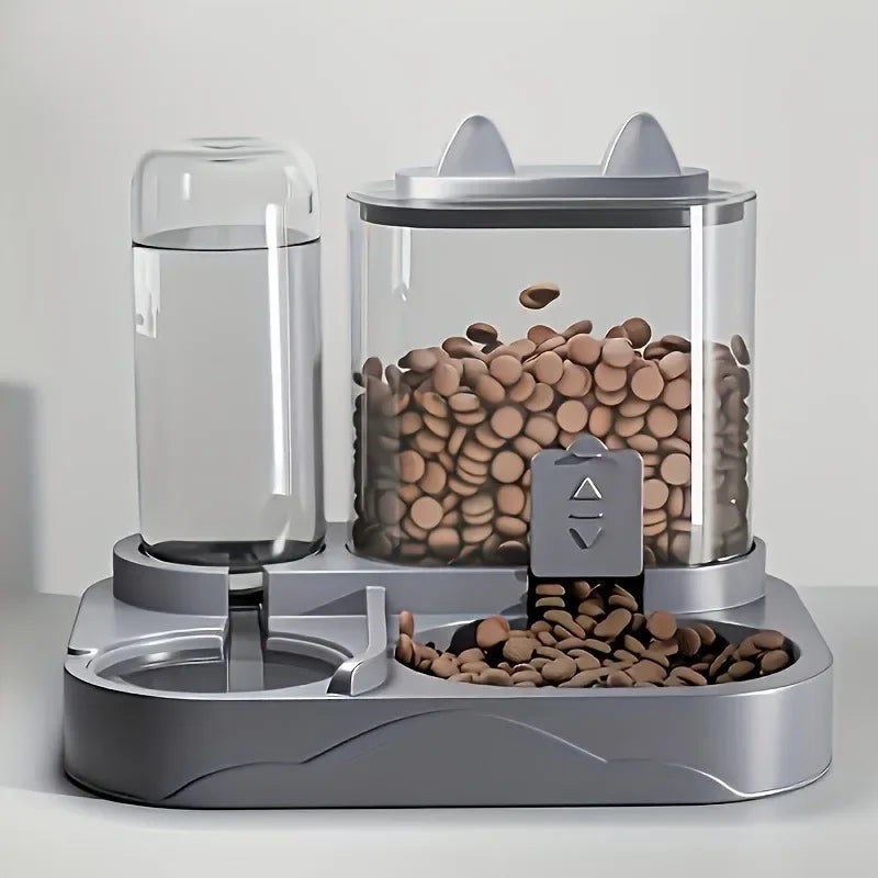 2-in-1 Gravity Pet Feeder & Water Dispenser – Large Capacity, No Batteries Needed