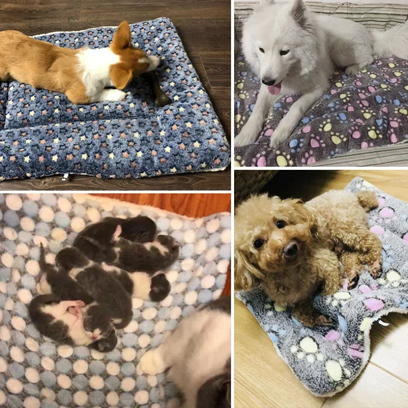 Soft Flannel Dog Blanket – Warm, Cosy Fleece Mat for Sofa, Bed & Crate
