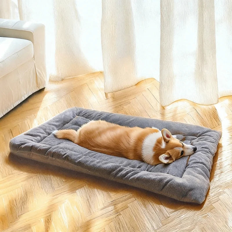 Extra-Large Plush Dog Bed Mat – Reversible, Ultra-Soft & Warm Crate Mat (120 x 60 cm)