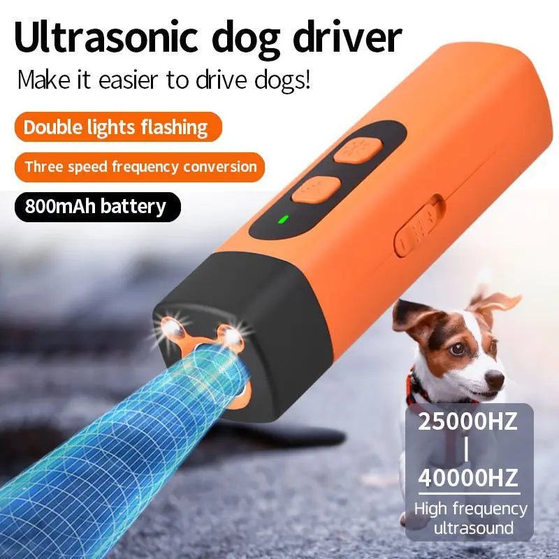 Rechargeable Ultrasonic Bark Control Trainer – Handheld Dog Training Device