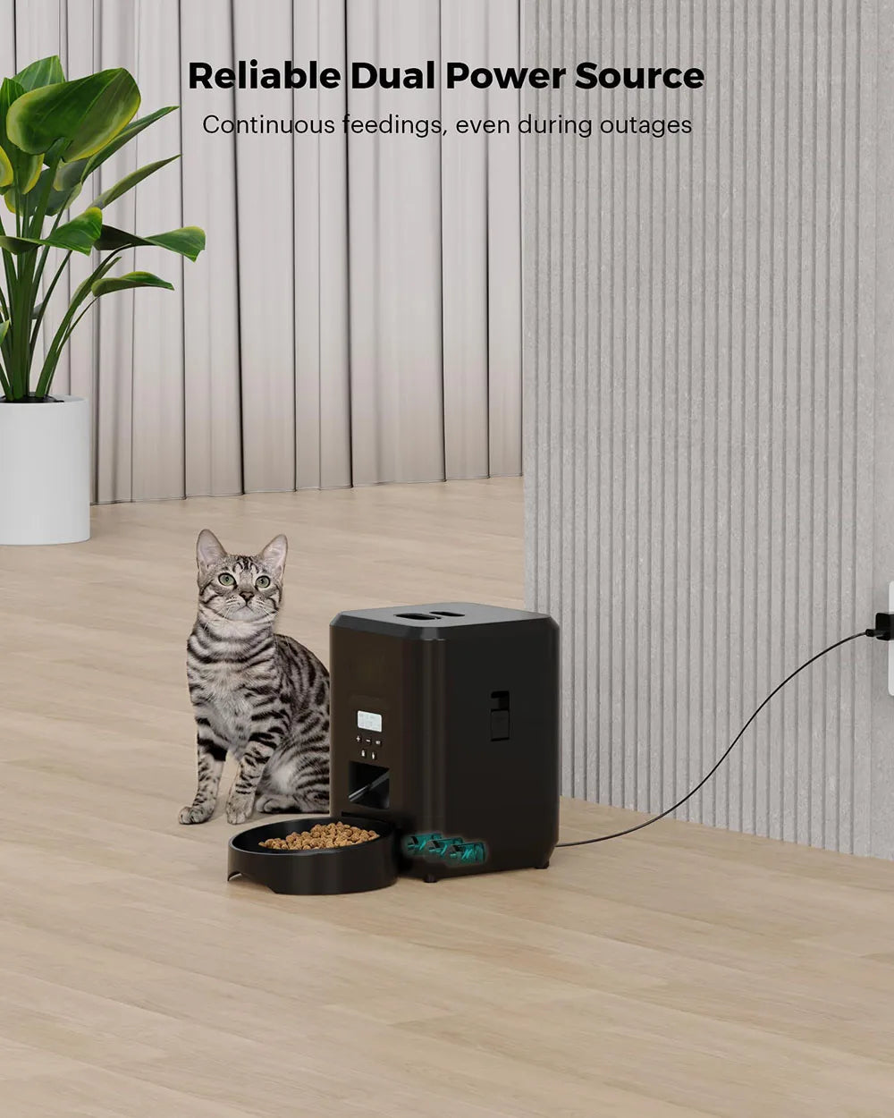 Smart Automatic Dog Feeder – Timed Portion Control, Wi-Fi or Button Model