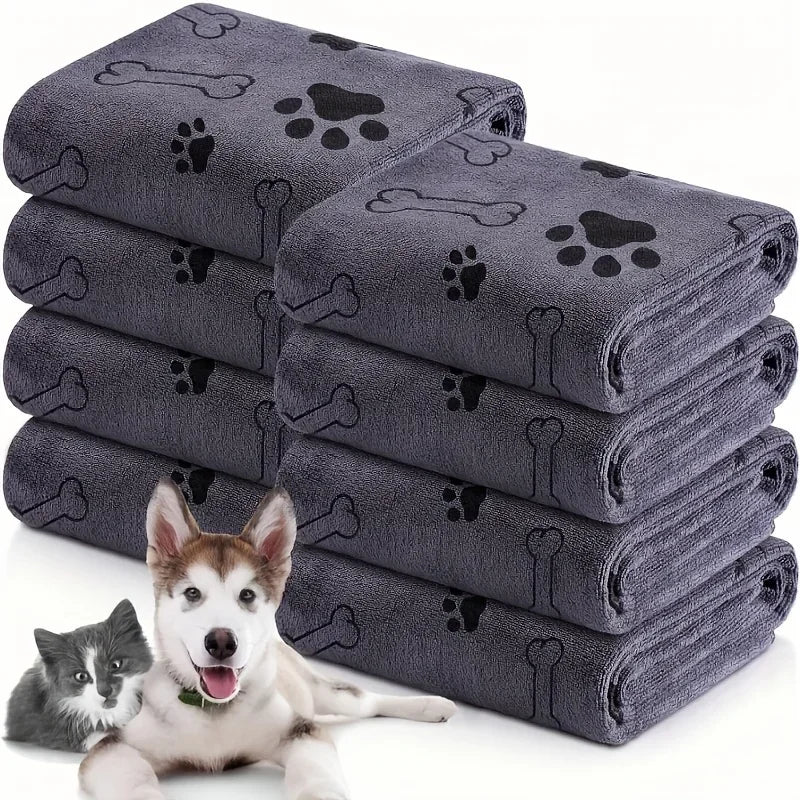 Quick-Drying Microfiber Dog Towel – Super-Absorbent Bath Towel (1, 2 or 4 Pack)