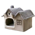 Foldable Warm Dog House – Cosy Enclosed Bed with Waterproof Base for Small Dogs & Cats