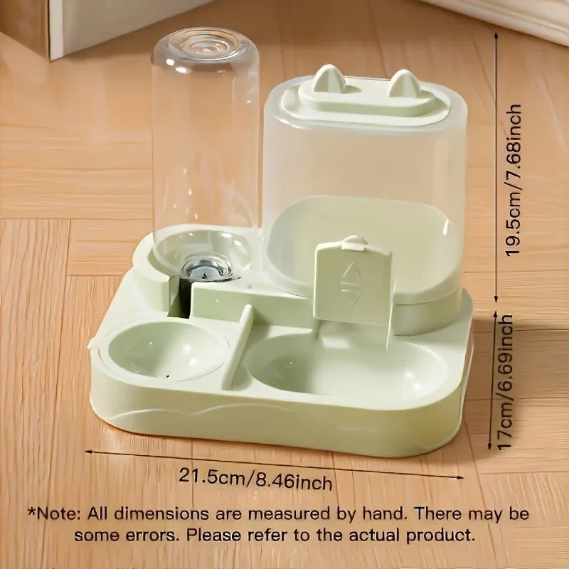 2-in-1 Gravity Pet Feeder & Water Dispenser – Large Capacity, No Batteries Needed