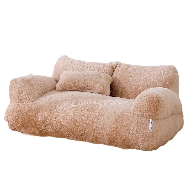 Fluffy Pet Sofa Bed – Removable, Washable & Non-Slip for Small Dogs