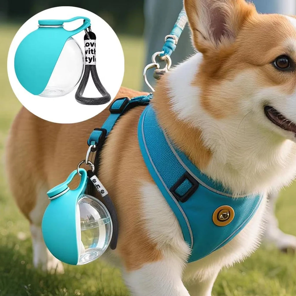 2-in-1 Portable Dog Water Bottle with Bowl – Leak-Proof, No-Spill for Walks & Hikes