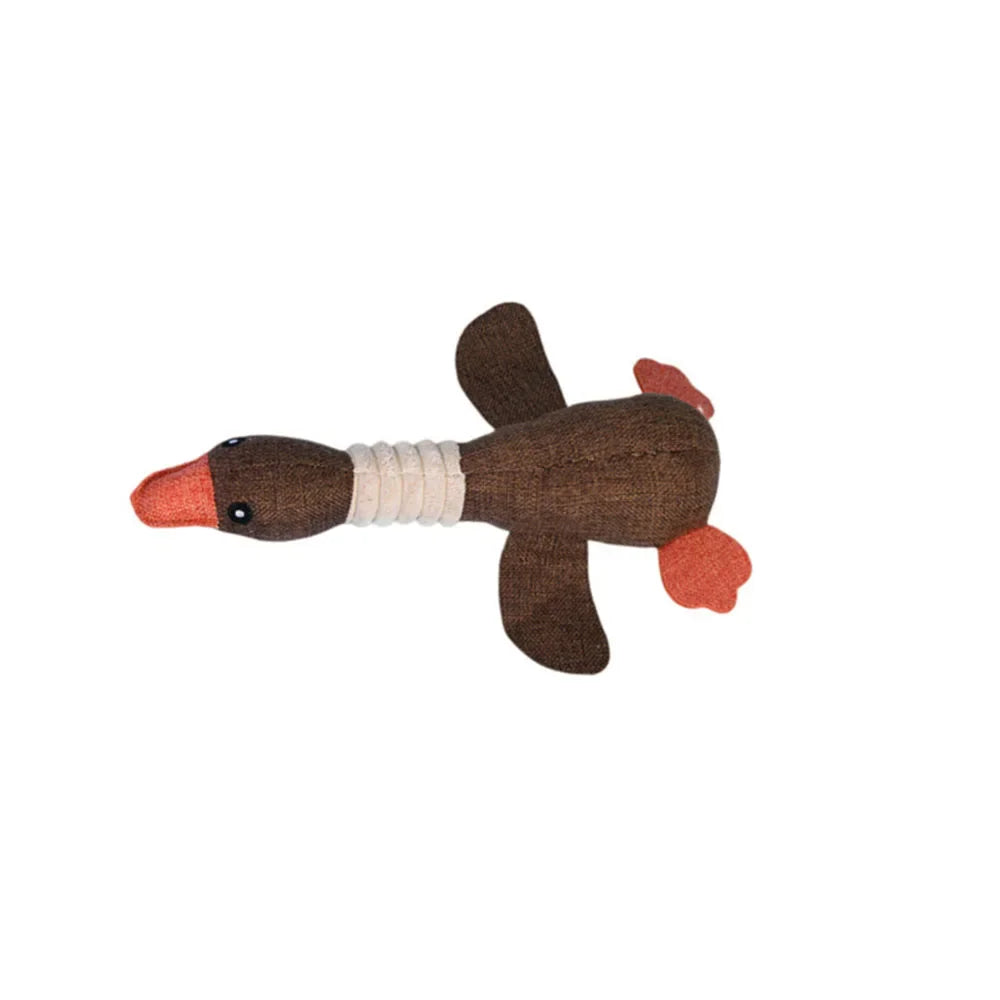 Squeaky Goose Chew Toy – Bite-Resistant Tug & Teeth Cleaning Toy