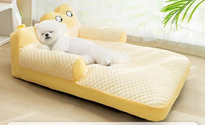 Warm Plush Dog Sofa Bed – Soft Winter Cushion for Small & Large Dogs
