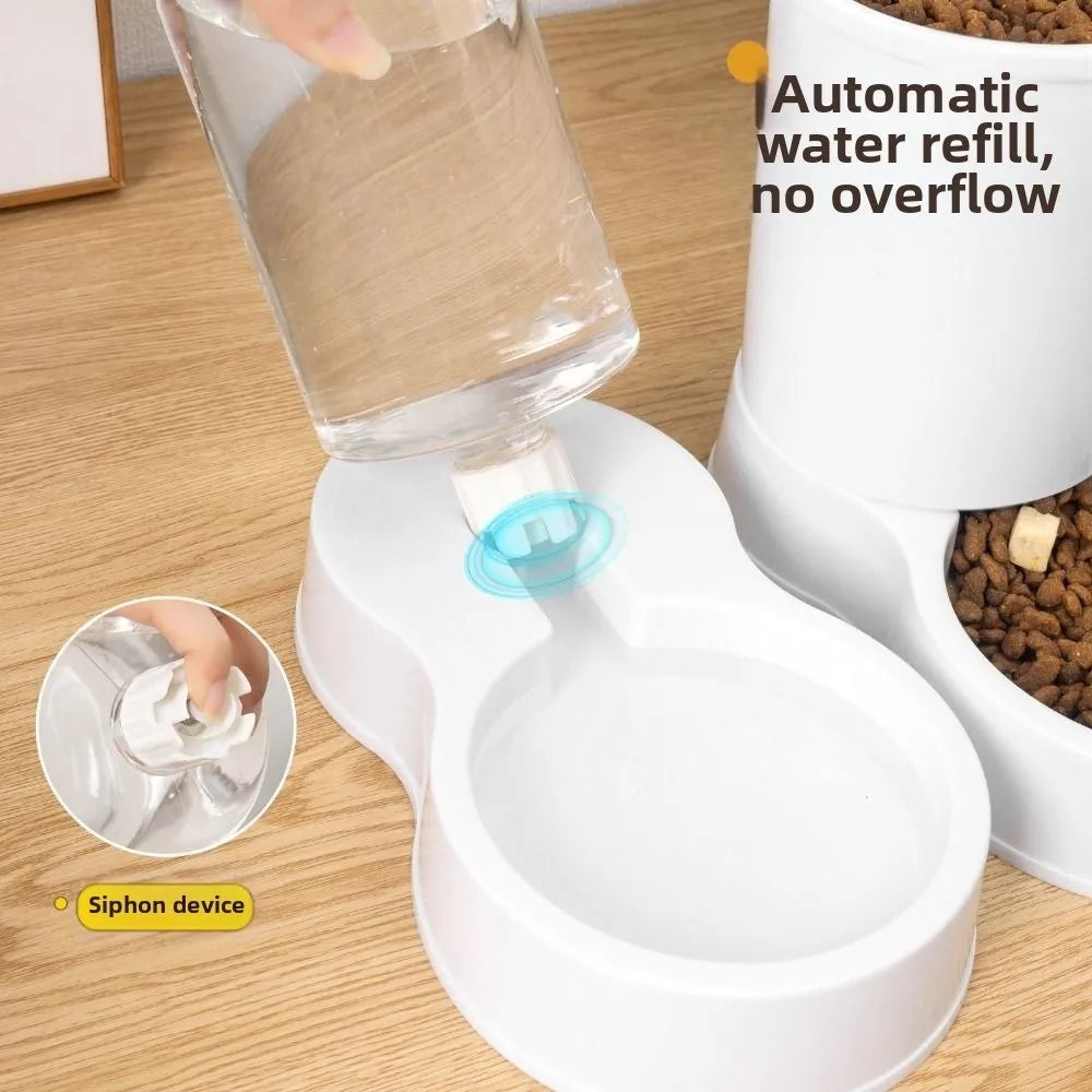 Automatic Gravity Dog Feeder or Water Dispenser – 1.2 L Water / 1.5 kg Food