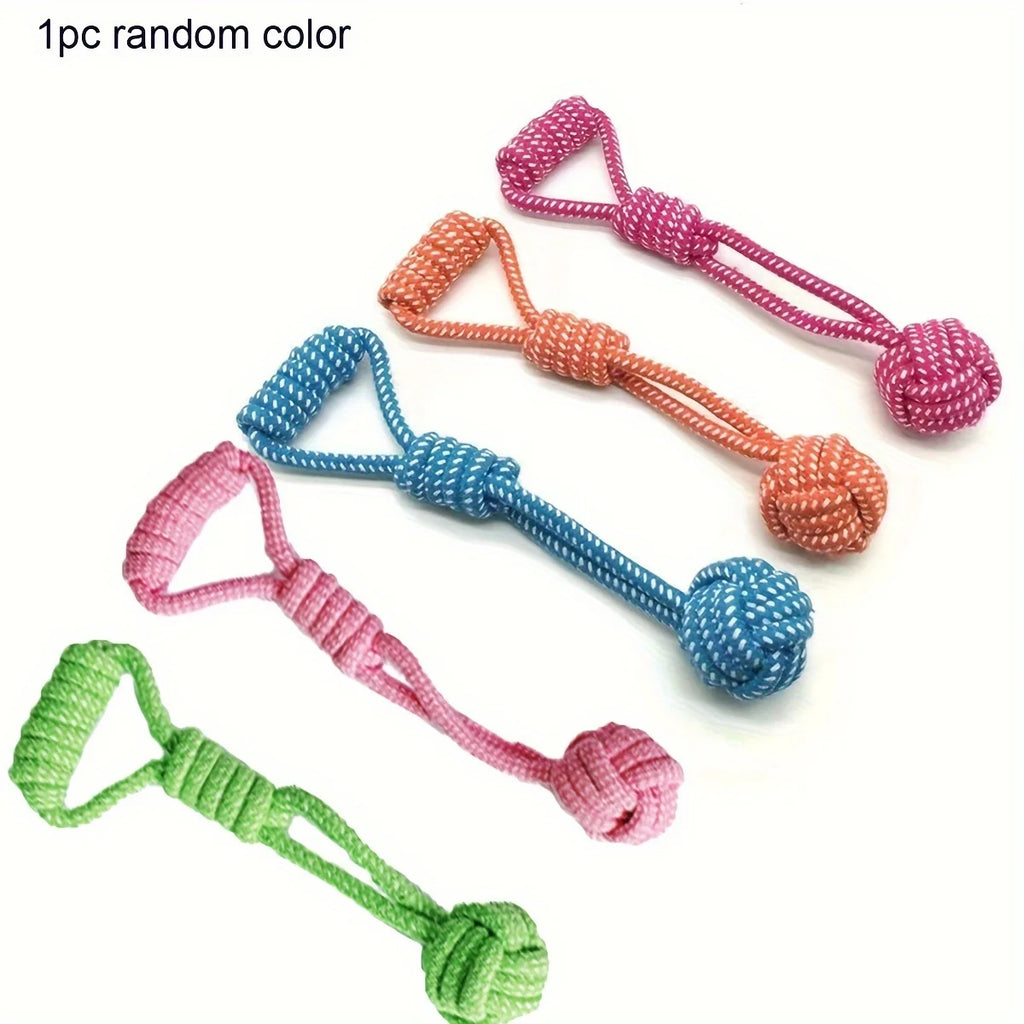 Durable Dog Rope Toy with Ball – Tug & Chew Toy for All Breeds