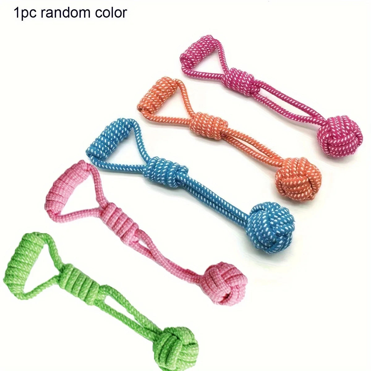 Durable Dog Rope Toy with Ball – Tug & Chew Toy for All Breeds