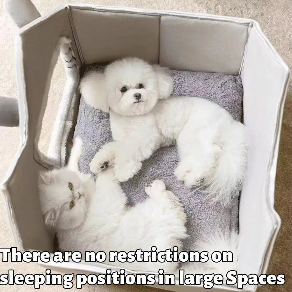 Foldable Warm Dog House – Cosy Enclosed Bed with Waterproof Base for Small Dogs & Cats