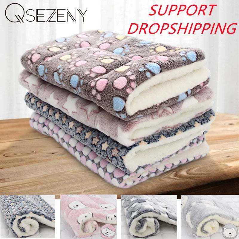 Soft Flannel Dog Blanket – Warm, Cosy Fleece Mat for Sofa, Bed & Crate