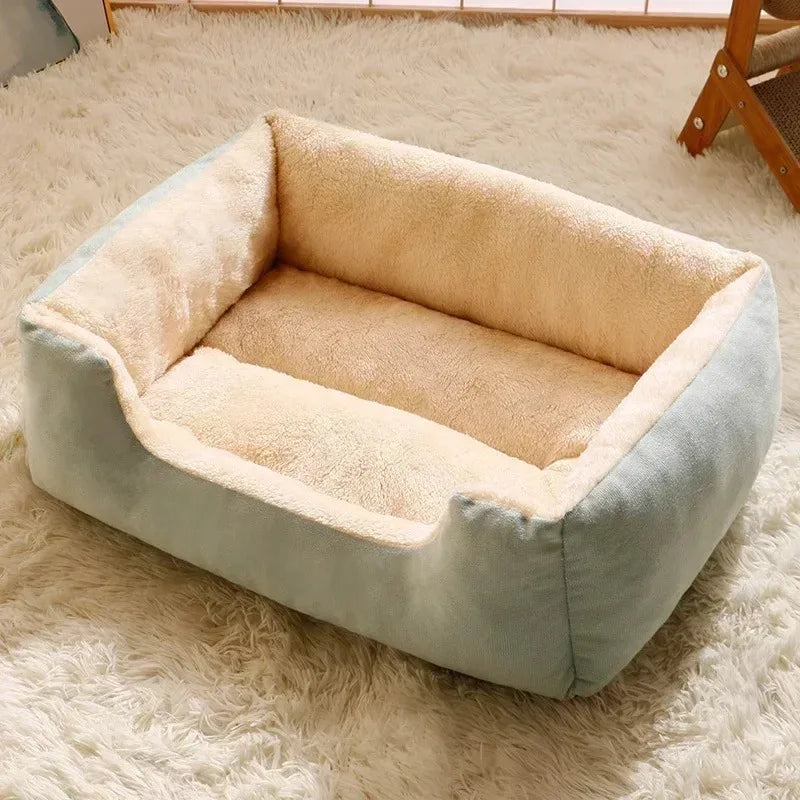 Soft Plush Dog Basket Bed – Breathable, Cosy Bed for Small & Medium Dogs (S–XXL)