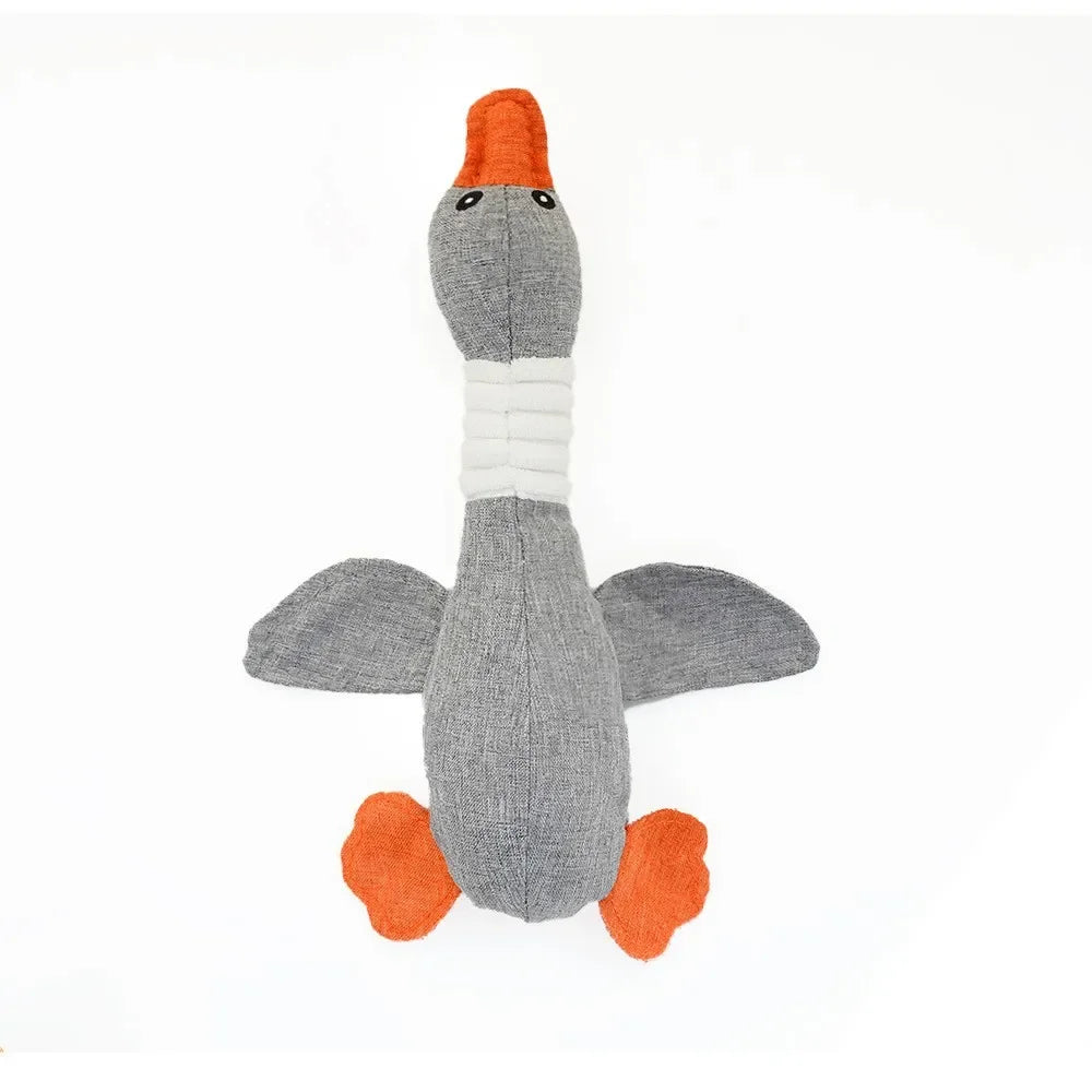 Squeaky Goose Chew Toy – Bite-Resistant Tug & Teeth Cleaning Toy