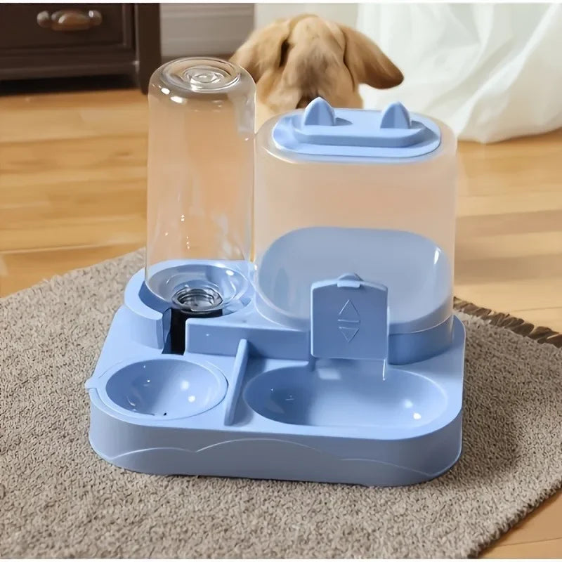 2-in-1 Gravity Pet Feeder & Water Dispenser – Large Capacity, No Batteries Needed