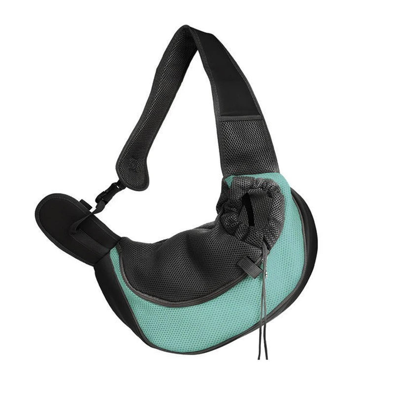 Breathable Mesh Dog Sling Carrier – Crossbody Pet Bag for Small Dogs