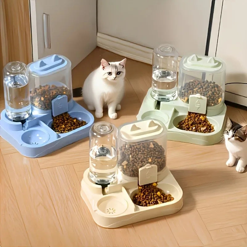 2-in-1 Gravity Pet Feeder & Water Dispenser – Large Capacity, No Batteries Needed