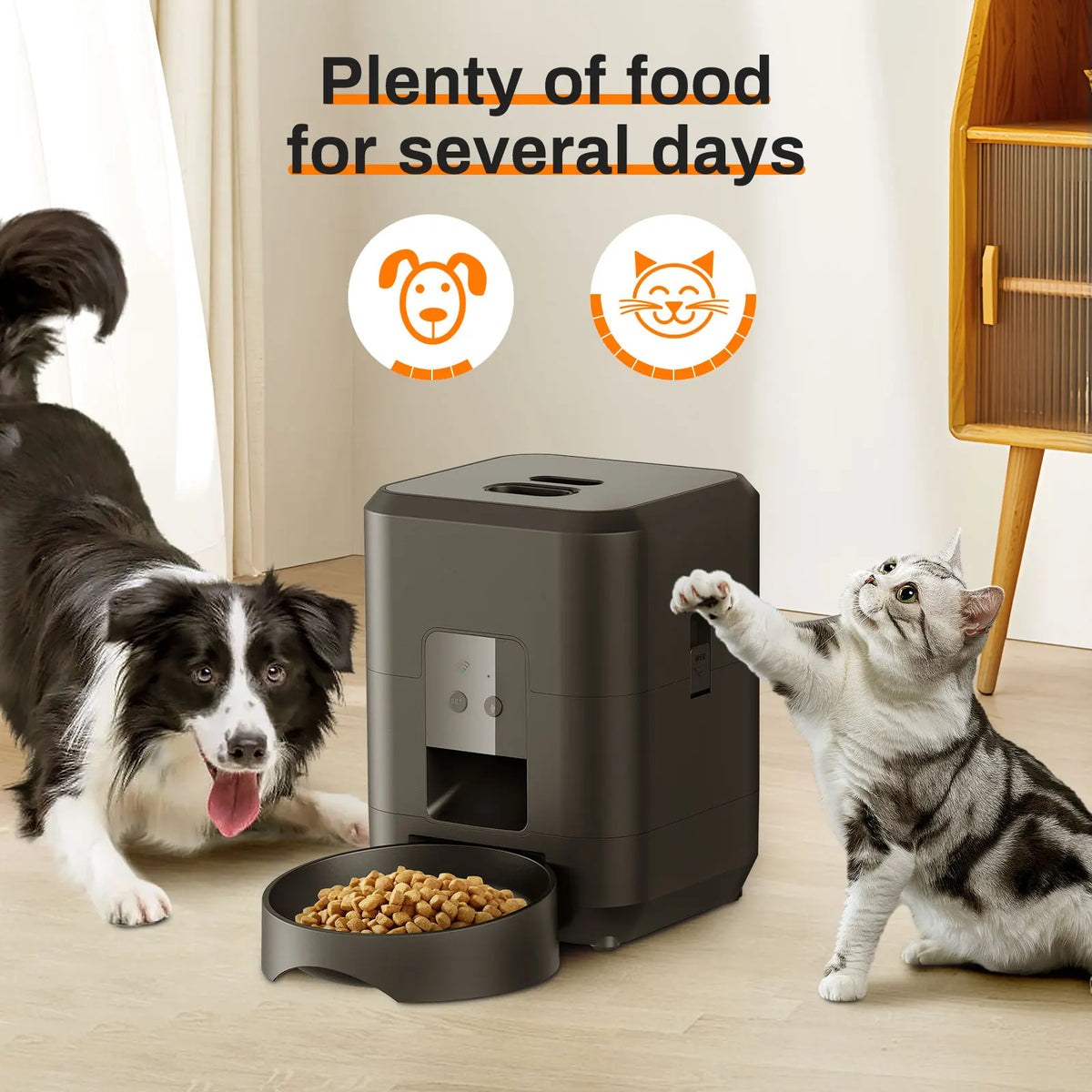 Smart Automatic Dog Feeder – Timed Portion Control, Wi-Fi or Button Model