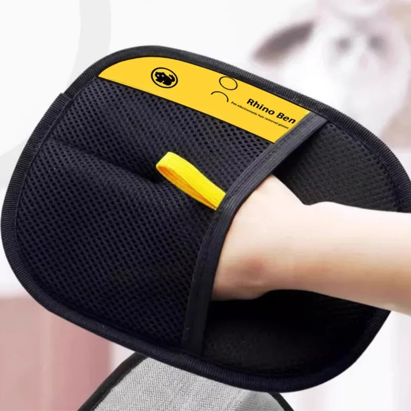 Double-Sided Pet Hair Remover Glove – Grooming Mitt & Fur Collector