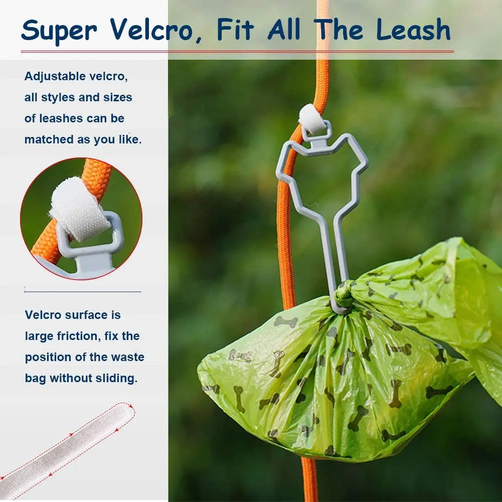Hands-Free Dog Poop Bag Dispenser – Clip-On Holder for Any Leash