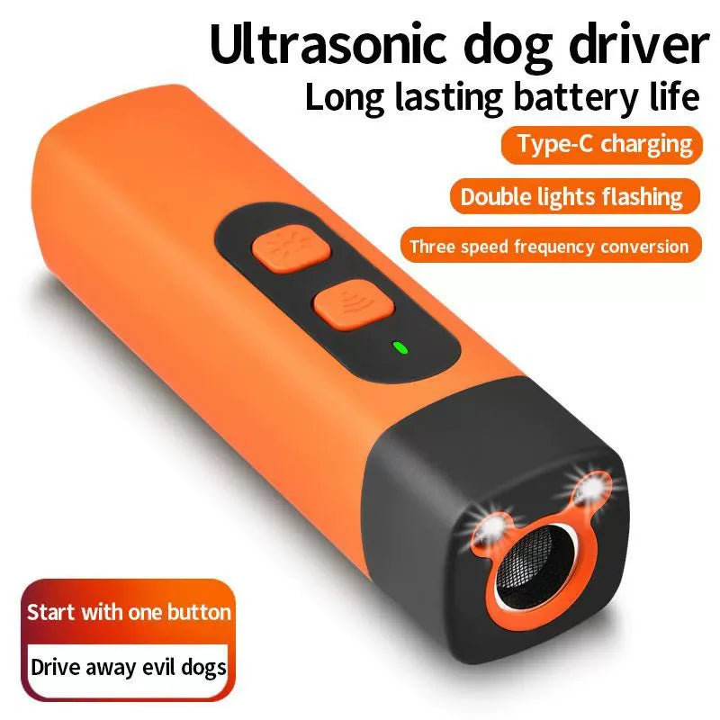 Rechargeable Ultrasonic Bark Control Trainer – Handheld Dog Training Device