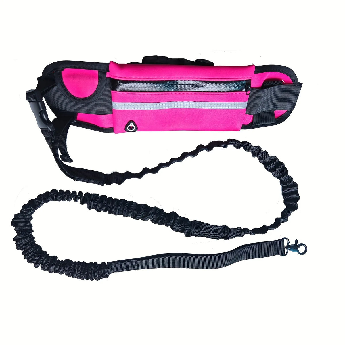 Hands-Free Bungee Dog Leash with Zip Waist Bag – For Running, Jogging & Walking