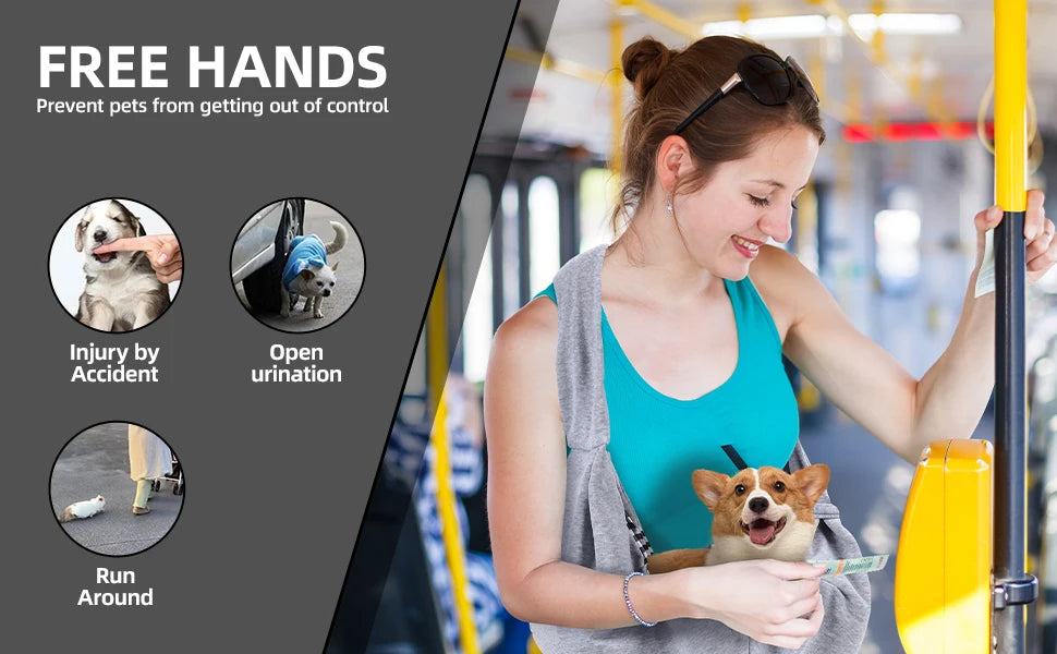 Cotton Dog Sling Bag – Comfortable Crossbody Carrier for Small Dogs (up to 7.5 kg)