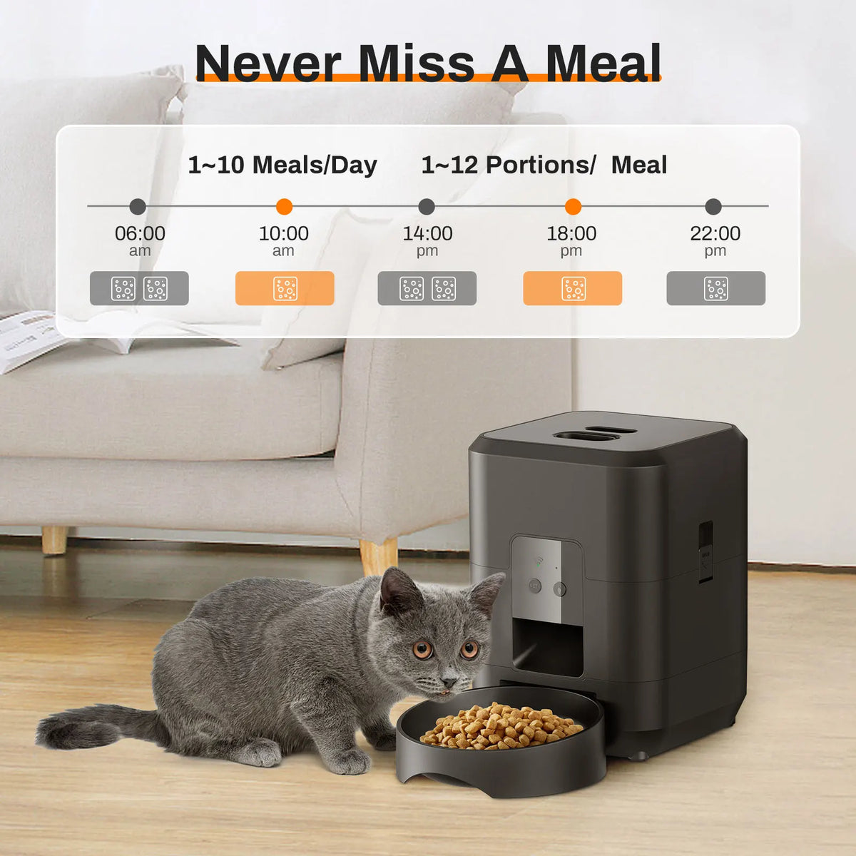 Smart Automatic Dog Feeder – Timed Portion Control, Wi-Fi or Button Model
