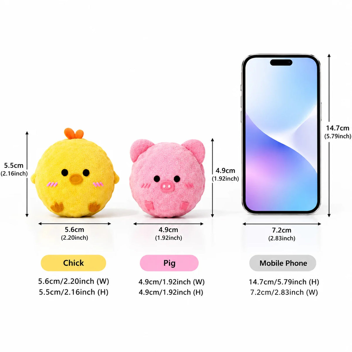 Squeaky Bouncing Ball Toy for Small Dogs – Cute Animal Design (2-Pack Available)