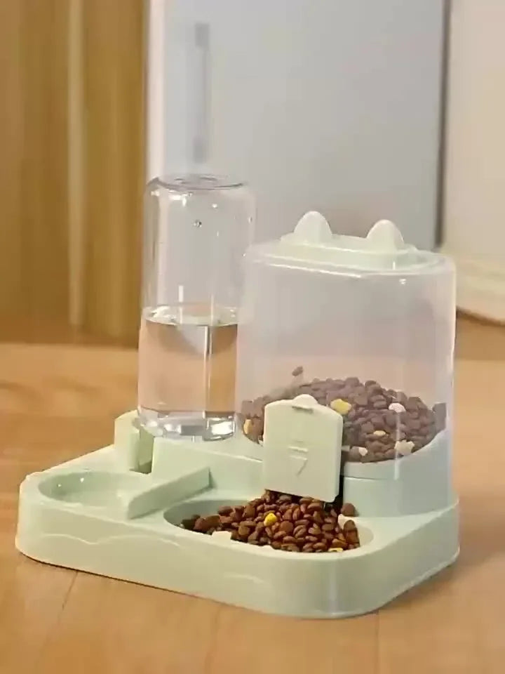 2-in-1 Gravity Pet Feeder & Water Dispenser – Large Capacity, No Batteries Needed