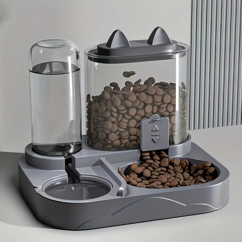 2-in-1 Gravity Pet Feeder & Water Dispenser – Large Capacity, No Batteries Needed