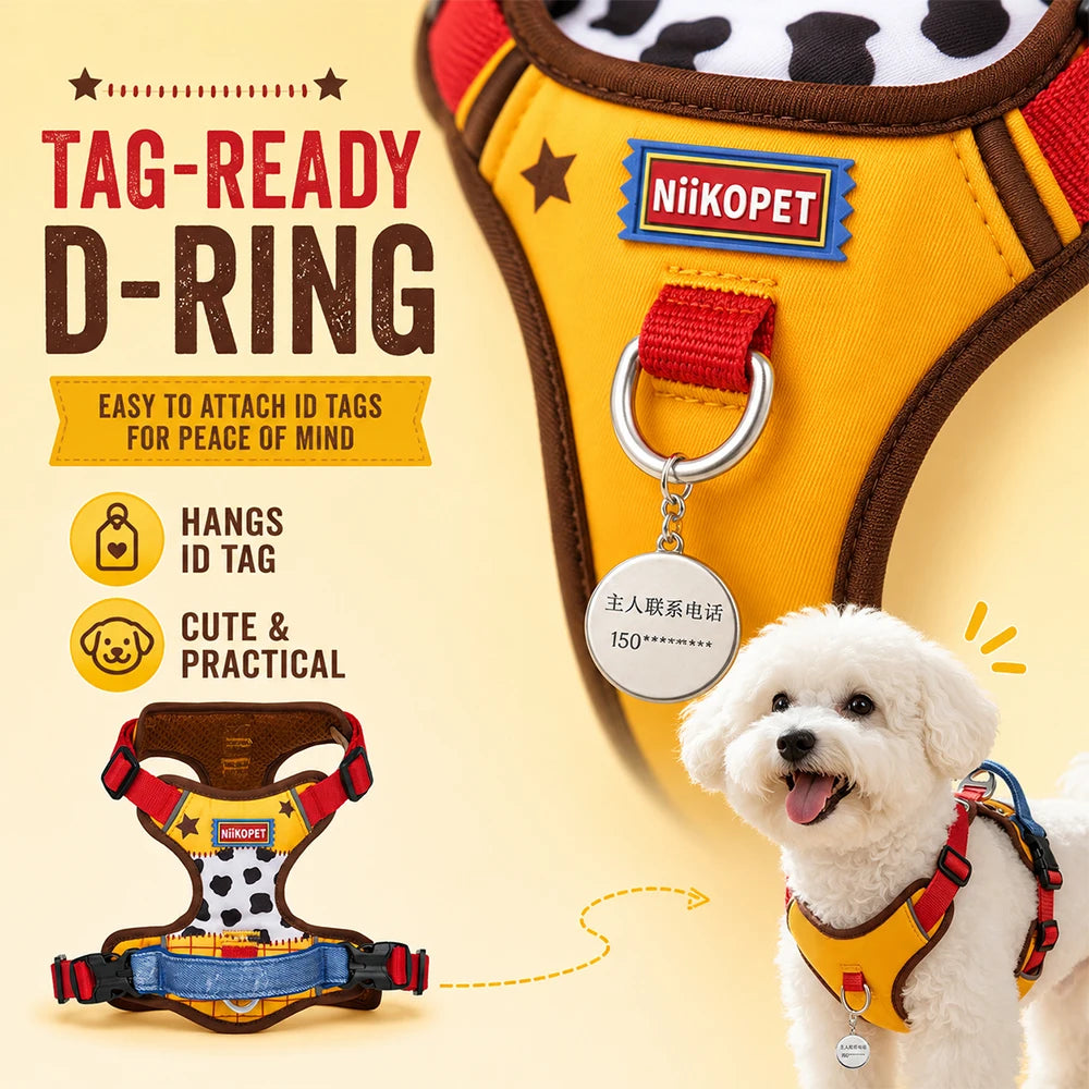Padded Reflective Dog Harness – Breathable Mesh, Escape-Proof & Stylish
