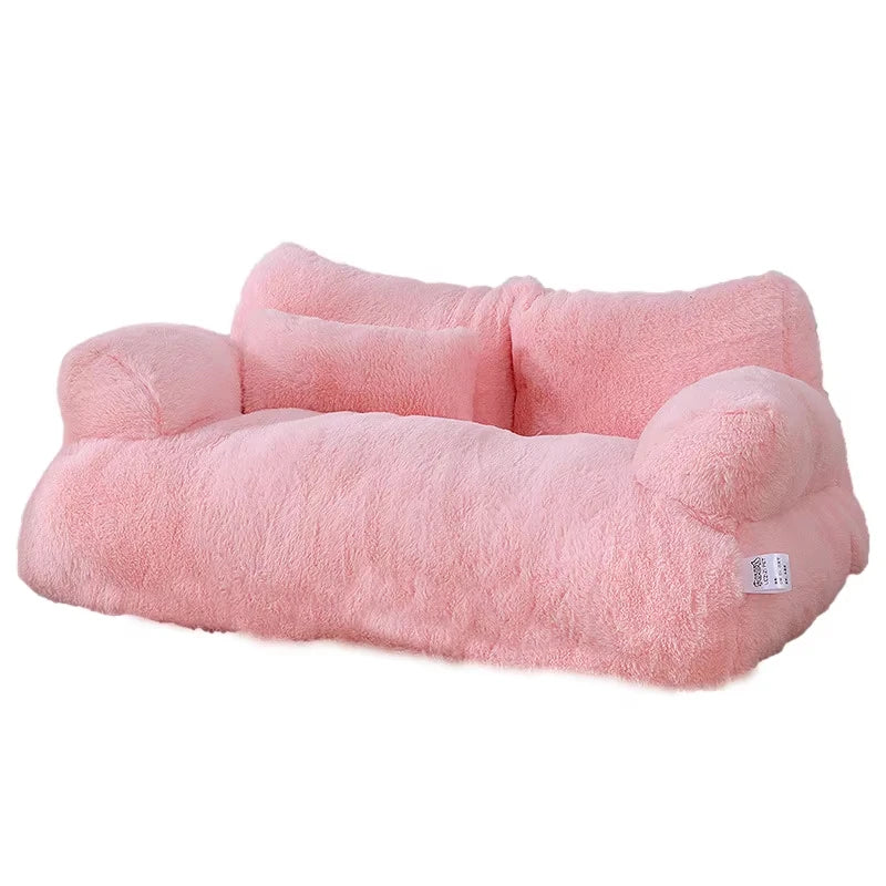 Fluffy Pet Sofa Bed – Removable, Washable & Non-Slip for Small Dogs