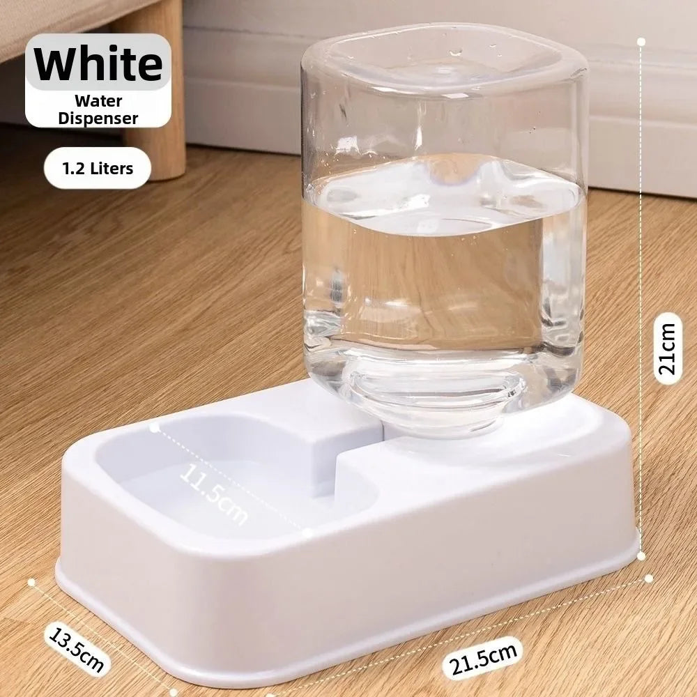 Automatic Gravity Dog Feeder or Water Dispenser – 1.2 L Water / 1.5 kg Food