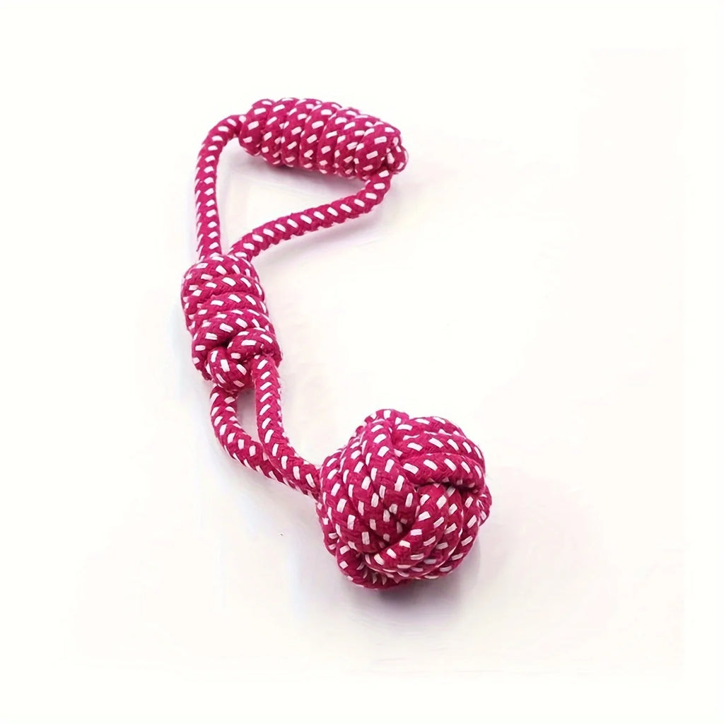 Durable Dog Rope Toy with Ball – Tug & Chew Toy for All Breeds