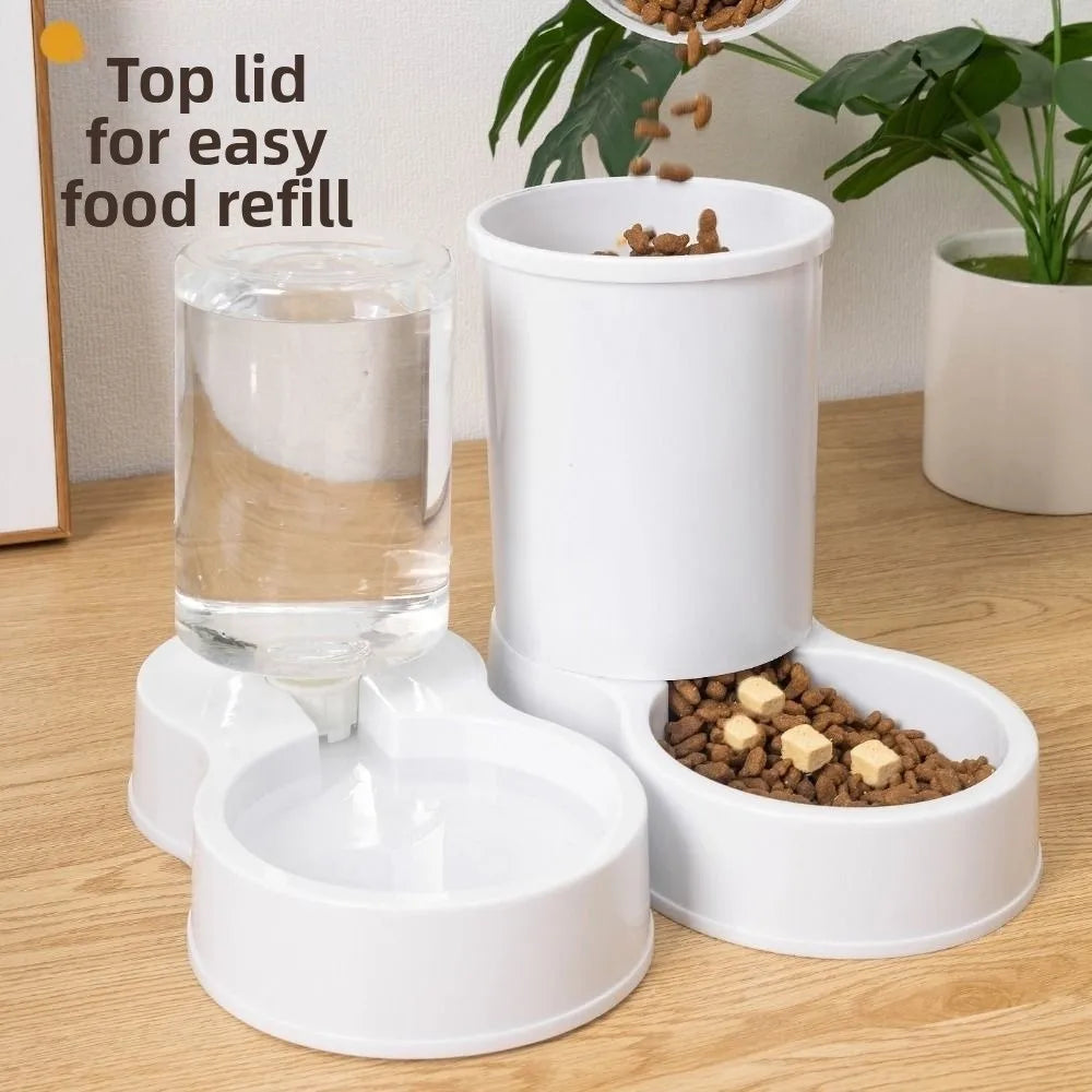 Automatic Gravity Dog Feeder or Water Dispenser – 1.2 L Water / 1.5 kg Food