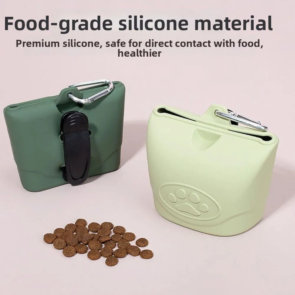 Silicone Dog Treat Pouch – Magnetic, Hands-Free Training Bag with Waist Clip